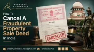How To Cancel A Fraudulent Property Sale Deed In India