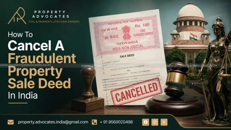 How To Cancel A Fraudulent Property Sale Deed In India